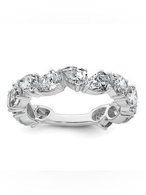 14k White Gold 3ct Lab Grown Diamond Eternity Fashion Ring